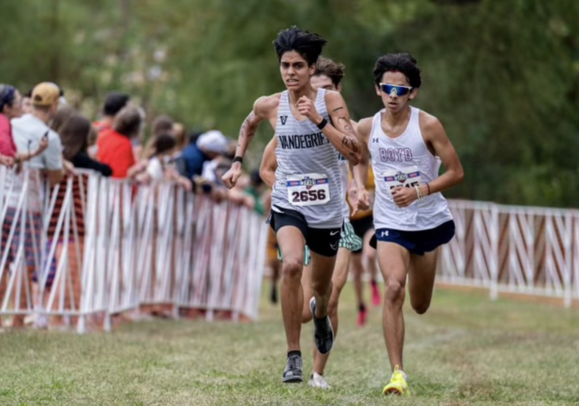 Junior Kai McCullough races at the Cross Country state championship that took place in Round Rock on Nov. 1. 